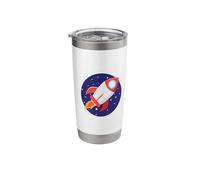 Rocket with Stars Stainless Steel Insulated Tumbler