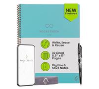 Rocketbook Core Reusable Smart Notebook, Lined Pages For School, Work and Creative Projects, Letter Size 8.5x11, Teal - Premium