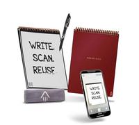 ROCKETBOOK Flip - Executive A5 Size Scarlett - Smart Infinitely Reusable Notepad - Lined/Dot Grid - Includes Pilot FriXion Pen and Wipe