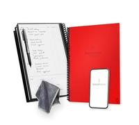 ROCKETBOOK Fusion Reusable Digital Notebook - Smart Notepad A4 Red, 7 Styles, To Do List, Daily Journal, Weekly & Monthly Planner, with Frixion Erasable Pen, Office Gadget Reduces Paper Waste