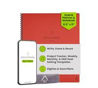 ROCKETBOOK Fusion Reusable Digital Notebook - Smart Notepad A4 Red, 7 Styles, To Do List, Daily Journal, Weekly & Monthly Planner, with Frixion Erasable Pen, Office Gadget Reduces Paper Waste