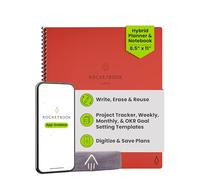 ROCKETBOOK Fusion Reusable Digital Notebook - Smart Notepad A4 Red, 7 Styles, To Do List, Daily Journal, Weekly & Monthly Planner, with Frixion Erasable Pen, Office Gadget Reduces Paper Waste