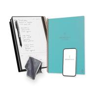Rocketbook Fusion Reusable Digital Notebook - Smart Notepad A4 Teal, 7 Styles, To Do List, Daily Journal, Weekly & Monthly Planner with Frixion Erasable Pen, Office Gadget Reduces Paper Waste