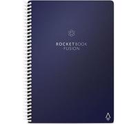 Rocketbook Fusion Reusable Digital Notebook - Smart Notepad A5 Blue, 7 Styles, To Do List, Daily Journal, Weekly & Monthly Planner, with Frixion Erasable Pen, Office Gadget Reduces Paper Waste