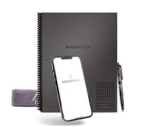 Rocketbook Matrix Smart Reusable Graph Notebook | Eco-friendly, Digitally Connected Isometric Notebook | Deep Space Gray, Letter Size (8.5" x 11") with Pen, Cloth, and App Included