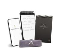 Rocketbook Mini Reusable Smart Notepad, Pocket Size Notebook 8.9 x 14 cm, Black - 48 Dotted Pages, App-Connected, Erasable, Ideal for On-The-Go List Taking & Quick Notes Anywhere