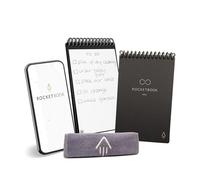 Rocketbook Mini Reusable Smart Pocket Notebook 3.5" x 5.5" Black - 48 Dotted Pages, App Connectivity, Erasable, Ideal for Lists and Notes on the Go