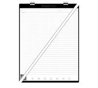 Rocketbook Orbit Letter Page Pack - Smart Reusable Legal Pad - Dot-Grid & Lined, White