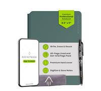 Rocketbook PRO 2.0 Reusable Digital Notebook - Smart Notepad A4 Green, Wirebound Note Book To Do List Pad, Dotted and Lined Paper with Frixion Erasable Pen and Wipe, Office Gadget with Rocketbook App