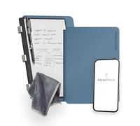 Rocketbook PRO 2.0 Reusable Digital Notebook - Smart Notepad A5 Blue, Wirebound Note Book To Do List Pad, Dotted and Lined Paper with Frixion Erasable Pen and Wipe, Office Gadget with Rocketbook App