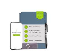 Rocketbook PRO 2.0 Reusable Digital Notebook - Smart Notepad A5 Blue, Wirebound Note Book To Do List Pad, Dotted and Lined Paper with Frixion Erasable Pen and Wipe, Office Gadget with Rocketbook App