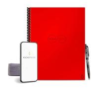 Rocketbook Reusable Digital Notebook - Smart Notepad A4 Red - Wirebound Note Book To Do List Pad, Dotted Paper with Frixion Erasable Pen and Wipe, Office Gadget App Reduce Paper Waste