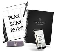 Rocketbook Reusable Everyday Planner - Daily, Weekly, Monthly Planner with Pilot Fixion Pen and Microfiber Cloth Included - Black Cover, Letter Size (PLN2-L-K-A)