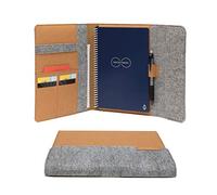 Rocketbook Smart Notebook Folio Cover - Mars Sand Tan For Letter A4 , Recyclable, Biodegradable, Pen Holder, Magnetic Clasp, Inner Storage