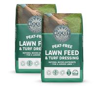 RocketGro - Organic Lawn Feed & Turf Dressing - 2 x 40L - Peat-Free & Chemical-Free, N:P:K Rich, Eco-Friendly Lawn Fertilizer, Natural Slow-Release Nutrients, Safe for Kids & Pets