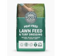 RocketGro - Organic Lawn Feed & Turf Dressing - 40L - Peat-Free & Chemical-Free, N:P:K Rich, Eco-Friendly Lawn Fertilizer, Natural Slow-Release Nutrients, Safe for Kids & Pets