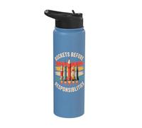 Rockets Before Responsibilities Model Rockets Humor Stainless Steel Insulated Water Bottle