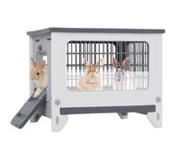 Rockever Plastic Rabbit Cage Outdoor Indoor, Waterproof Rabbit Hutch-Leak-Proof Pull-Out Tray&Chew-Proof, Bunny Cage Guinea Pig Cages, One Room&Easy-Clean, Ideal for Small Animal