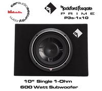 Rockford Fosgate P3S-1X10 - Single P3 10" Shallow Loaded Enclosure 600 Watts