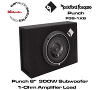Rockford Fosgate P3S-1X8 Single P3 8" Shallow Loaded Enclosure