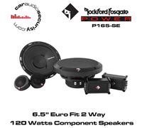 Rockford Fosgate Punch P165-SE - 6.5" 2-Way Euro Fit Component Speakers 120W