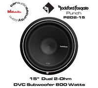 Rockford Fosgate Punch Series P2D2-15 - 15" P2 2-Ohm DVC Subwoofer 800 Watts