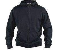 Rockford Mens Plain Zip Hooded Sweat Shirt in Black in 6XL