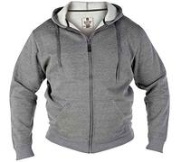Rockford Mens Plain Zip Hooded Sweat Shirt in Grey in 4XL