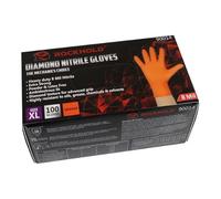 ROCKHOLD Extra Large Nitrile Diamond Grip Gloves Heavy Duty Disposable Latex Free Orange x100