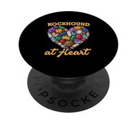 Rockhound At Heart Crystal Mineral Collector PopSockets Adhesive PopGrip