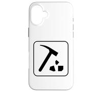 Rockhound Hammer Rock Logo Geology Student Teacher Case for iPhone 16 Plus