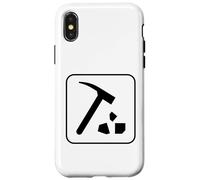 Rockhound Hammer Rock Logo Geology Student Teacher Case for iPhone X/XS