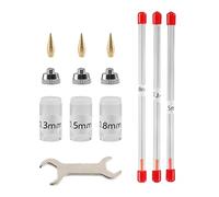 rockible 11x 0.3/0.5/0.8mm Airbrush Nozzle Kits with Wrench for Replacement Parts