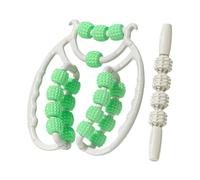 rockible 20 Wheels Massage Roller Muscle Relajation Roller Ergonomic Office Home Men Women with Standing Manual, Green