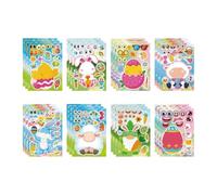 rockible 24x Easter Stickers for Kids DIY Face Stickers Art Party Favor Supplies Child Make A Face Stickers for Easter Cards Festivals