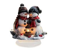 rockible 2D Christmas Snowman Decoration 2D Artwork Collection Desktop Decor Craft