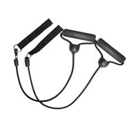 rockible 2Pcs Exercise Bands with Handles Trampoline Resistance Bands Fitness Workout Pull Rope for Yoga Adults Sports Muscle Toner
