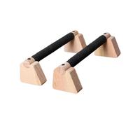 rockible 2Pcs Push up Bar, Wood Push up Handles, Handstand Bar, Push up Stand, Parallettes Bar for Home Gym Floor Workout Gymnastics, 25CM