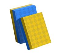 rockible 2Pcs Weightlifting Crash Drop Pads Deadlift Weight Cushion Silence Mats for Exercise, Yellow Blue50x33x4cm