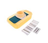 rockible 3-in-1 Fruit Chopper, Cheese, Manual Multi-Purpose Tomato Grater, Stainless Steel, yellow