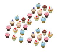 rockible 30Pcs Miniature Cupcake Mini Dessert Handmade DIY Toys Cute Embellishments Decoration for Miniature Setting Photo Frames
