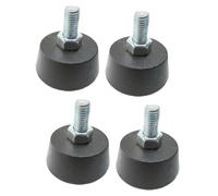 rockible 4 Pcs Exercise Bike Rubber Support Pads Non-Slip Replacement Part for Gym Black
