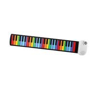 rockible 49 Keys Compact Folding Piano, Portable Electronic Keyboard, White