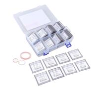 rockible 49Pcs Watch Back Cover Gaskets Watch Back Washers Professional Repair Parts Seal Washers Red Elastic 16-40mm Diameter O Ring