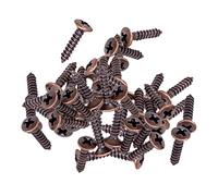rockible 50 Pack Pickguard Mounting Screws for ST/SQ Electric Guitar DIY Accessories Parts, Copper 2.5x12mm
