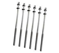 rockible 6 Pieces Drum Tension Rods Drum Lug Screws M5 Drum Screws Drum Lug Bolts for Percussion Jazz Drums Spare Parts Build Repair, M5x110mm