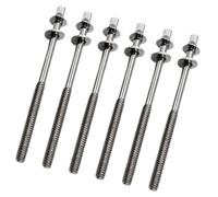 rockible 6 Pieces Drum Tension Rods Drum Lug Screws M5 Drum Screws Drum Lug Bolts for Percussion Jazz Drums Spare Parts Build Repair, M5x100mm