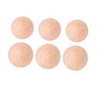 rockible 6Pcs Wooden Balls DIY Projects Unfinished Orbs Wooden Spheres Hardwood Balls