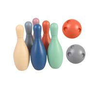 rockible 8 Pieces Kids Bowling Game Interactive Mini Bowling Set with Child Bowling Pin Sports Kit Made of Pp for Teamwork Suitable for Holiday Par, Without Number