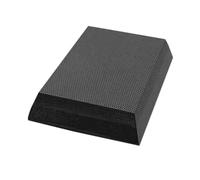 rockible Balance Cushion Trapezoid Wedge Cushion Textured Balance Training Pad for Pilates, Restorative Exercises, Black, Black, Half-textured